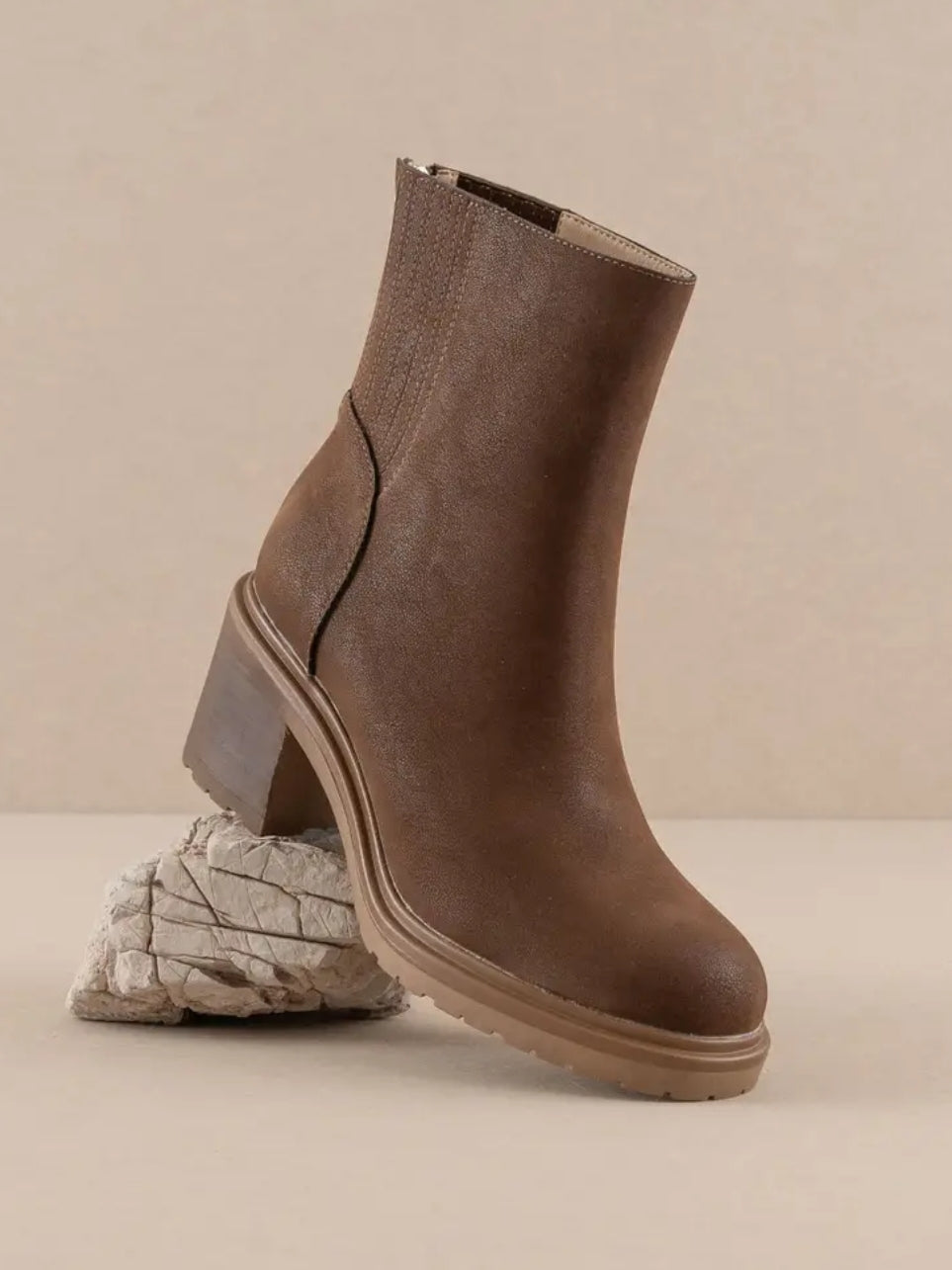 The Megan | Black Lug Chelsea Bootie