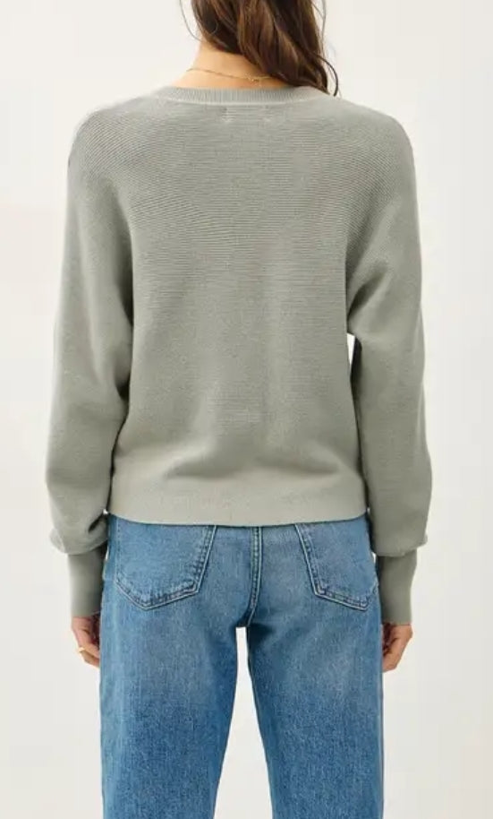 Ribbed V-Neck Oversized Sweater