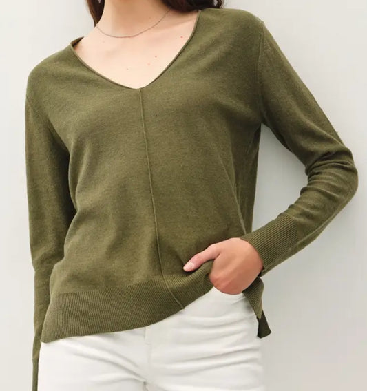 Classic Lightweight V-Neck Knit Sweater