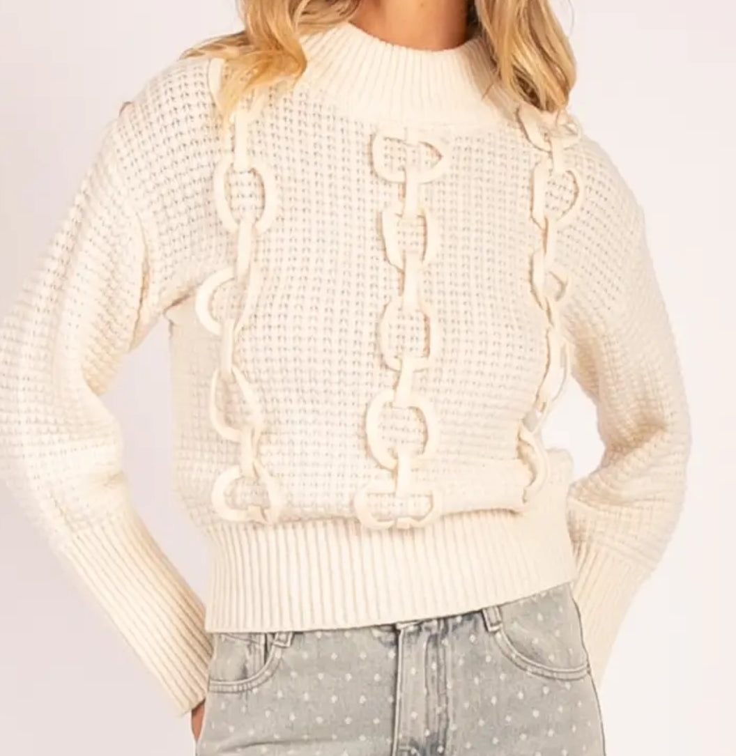 Chunky Chain Detail Sweater