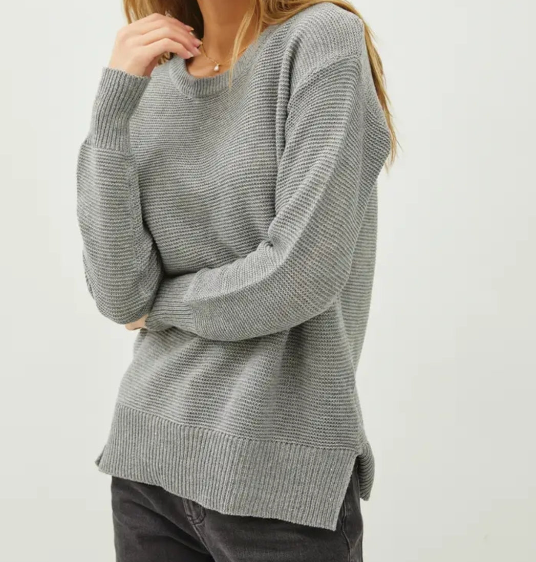 Basic Round Neck Boyfriend Fit Sweater