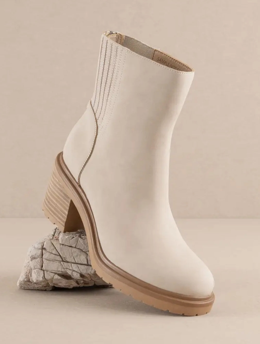 The Megan | Black Lug Chelsea Bootie
