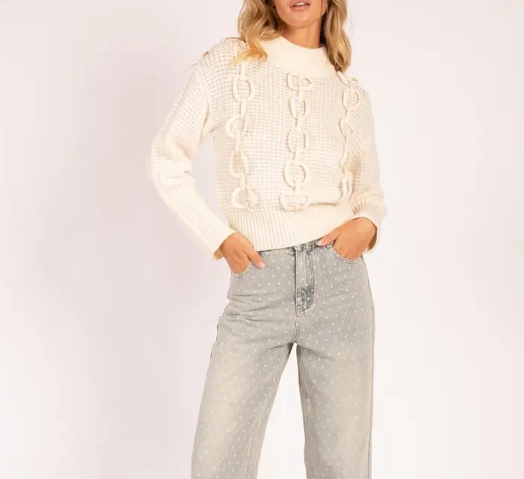 Chunky Chain Detail Sweater