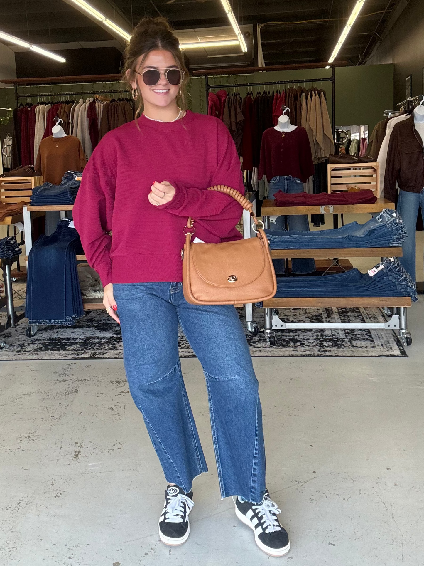 Easygoing Textured Pullover.