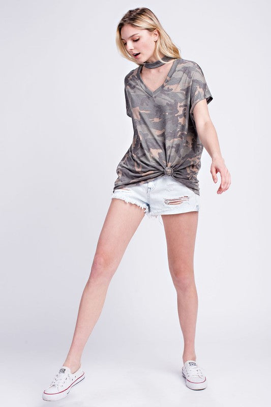 Vintage Camo Top!