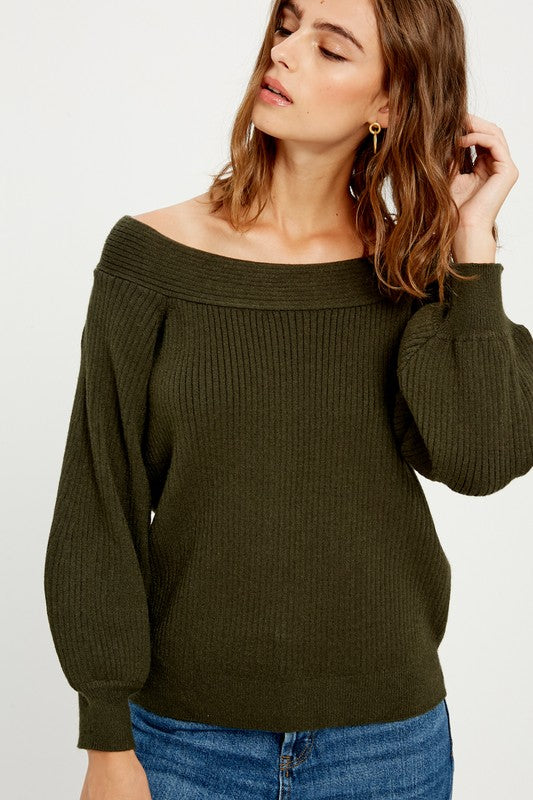 Squared Neck Soft Sweater!