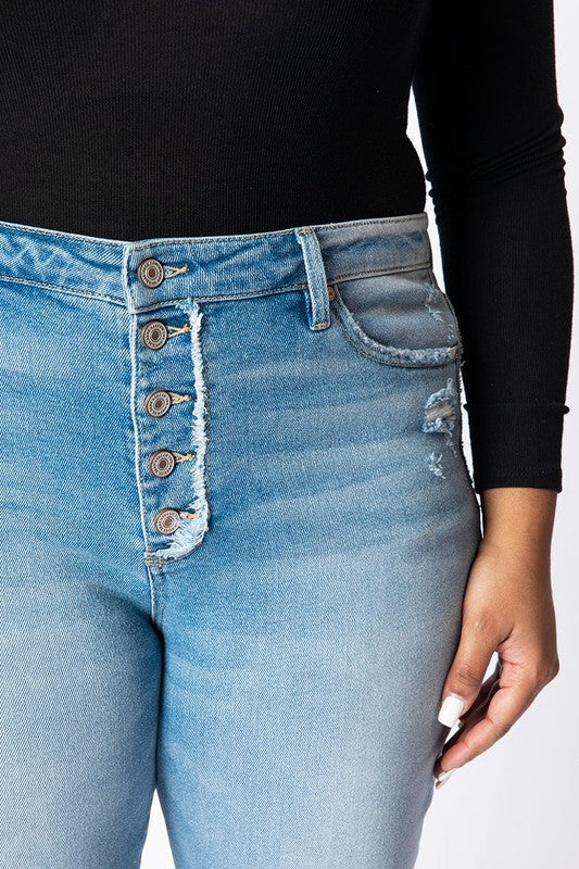 Curvy Style High Rise Mom Jean - Kan Can!
