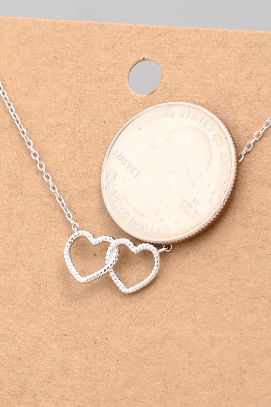 Mini Double Heart Necklace!