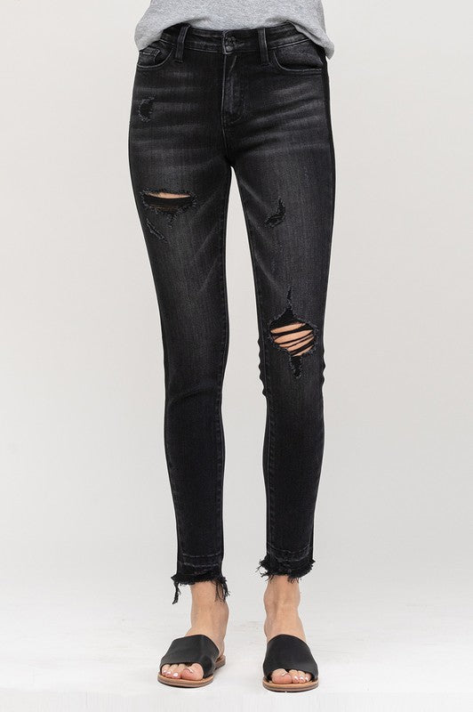 Black Mid Rise Vervet Jeans!
