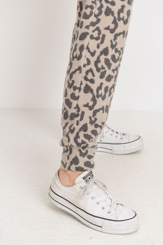 Brushed Hacci Animal Printed Joggers !