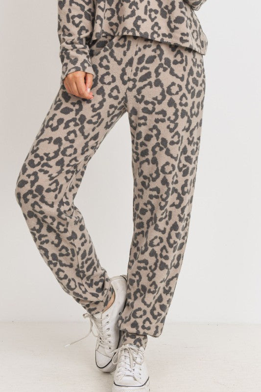 Brushed Hacci Animal Printed Joggers !