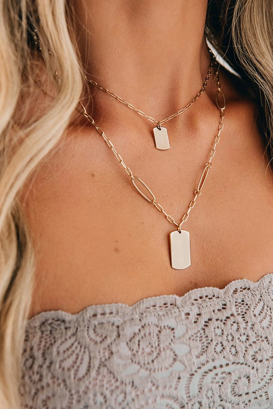 Gold Layered Pendent Necklace!