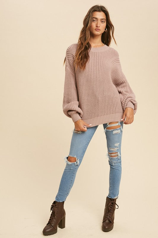 Cotton Blend Knitted Sweater!