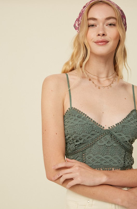 Crochet Lace Bralettes With Lining