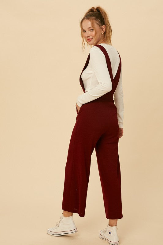 Square Neck Button Overall Jumpsuit!