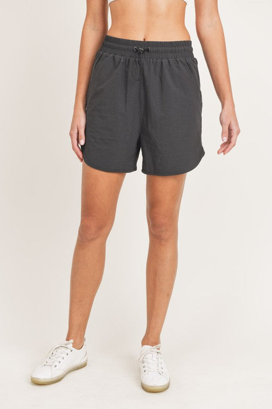 Oversized Side-Wave Active High-waist Shorts!