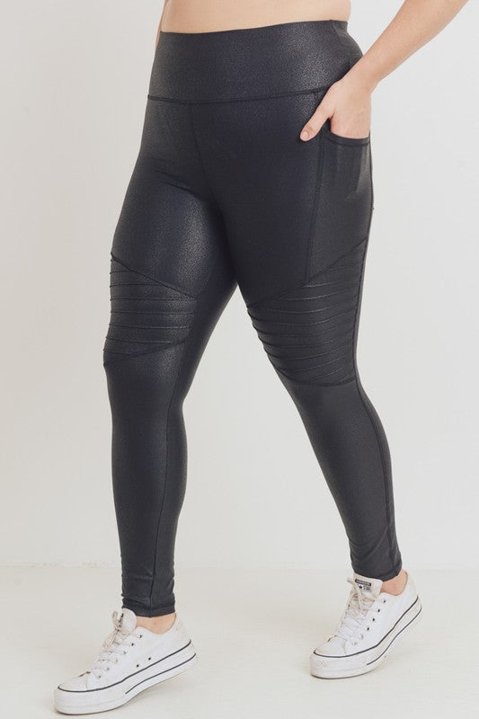 Plus Foil Moto Highwaist Leggings!