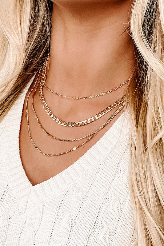 Gold Chain Layered Necklace!