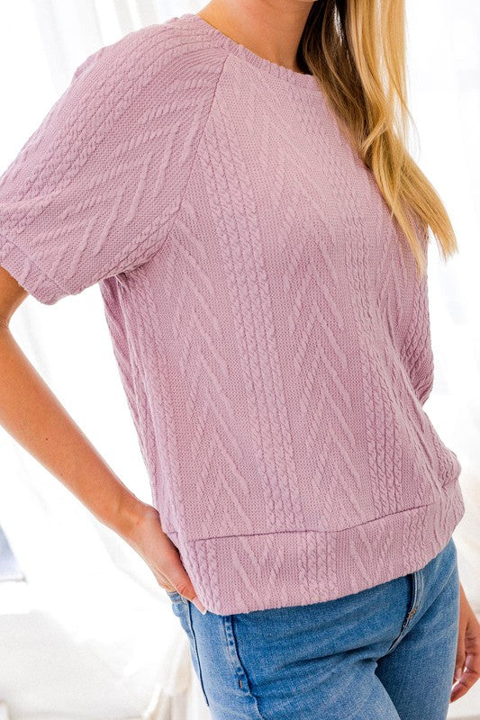 Short Sleeve Raglan Sweater Top!