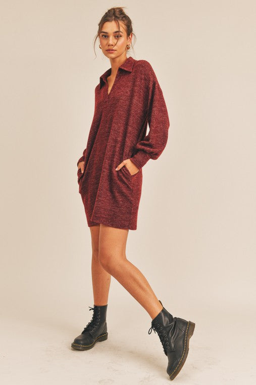 Collared Knit Dress !
