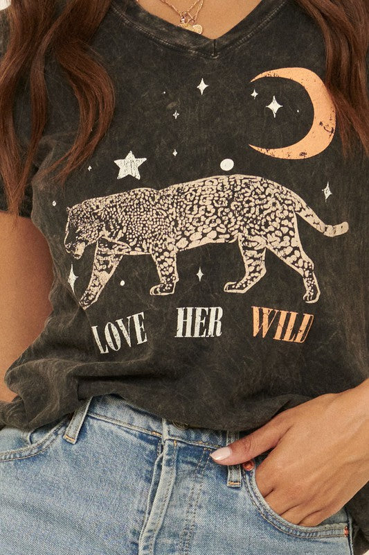 Vintage Love Her Wild Tiger Graphic Tee!