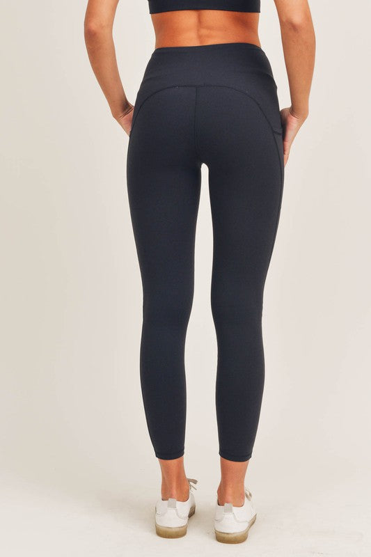 NEPOAGYM Women Workout Leggings No Front Seam Medium to High Compression 25  Inch 7/8, New Size Black, XS : Amazon.co.uk: Fashion