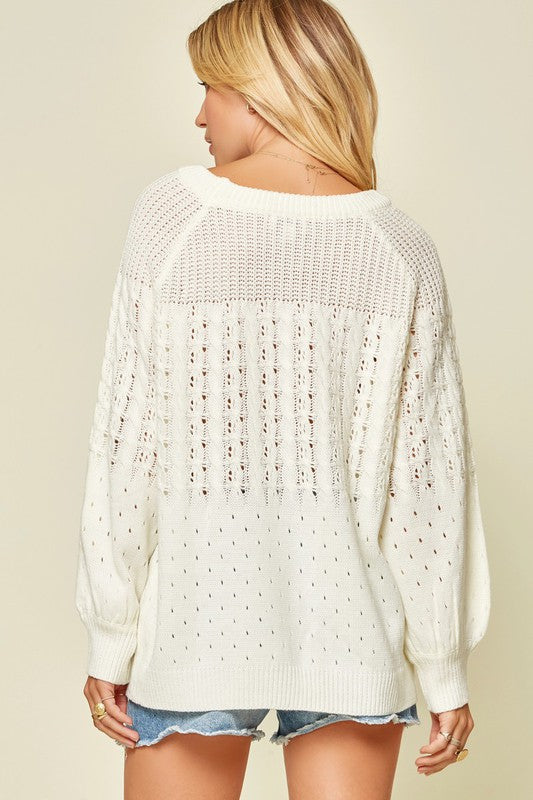 Ivory Lace Sweater!