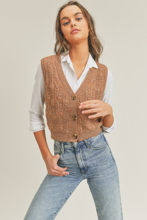 Vest with cheap button down