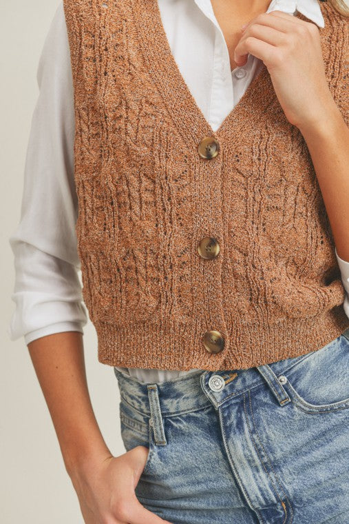 Womens button best sale down sweater vest