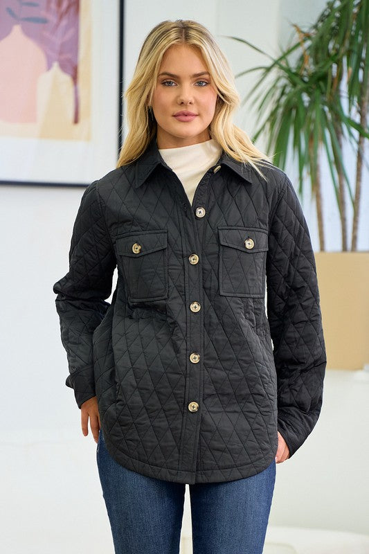 Quilted Shirt Jacket