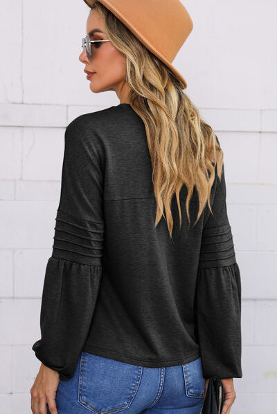 Pre-Order Round Neck Balloon Sleeve T-Shirt