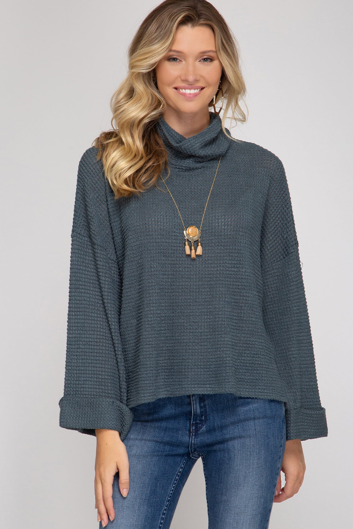 Long Cuff Turtle Neck Cuff Sweater!