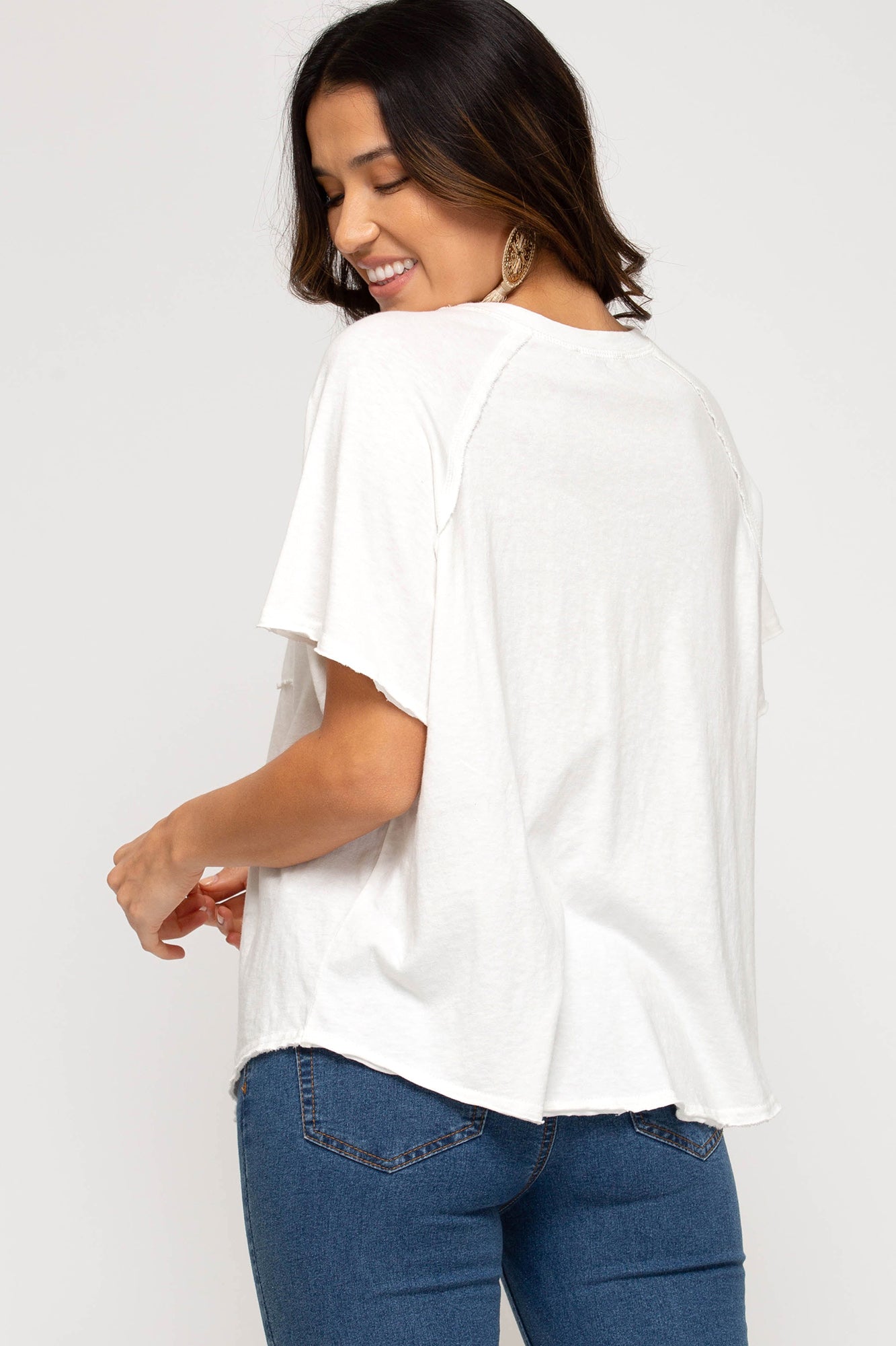 Short Sleeve Top With Pocket!