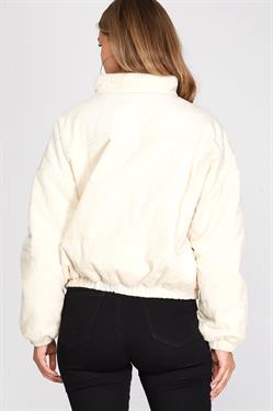 Long Sleeve Corduroy Puffer Jacket