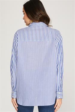Long Sleeve Multi Striped Oversized Shirt!