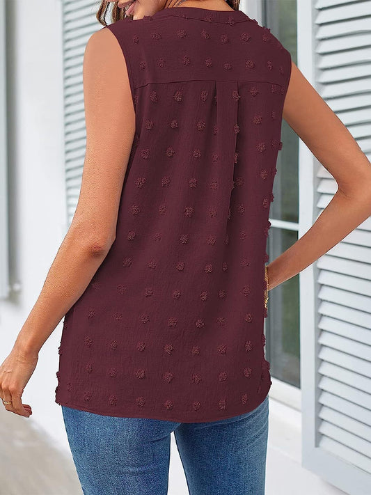 Pre-Order Swiss Dot Notched Tank