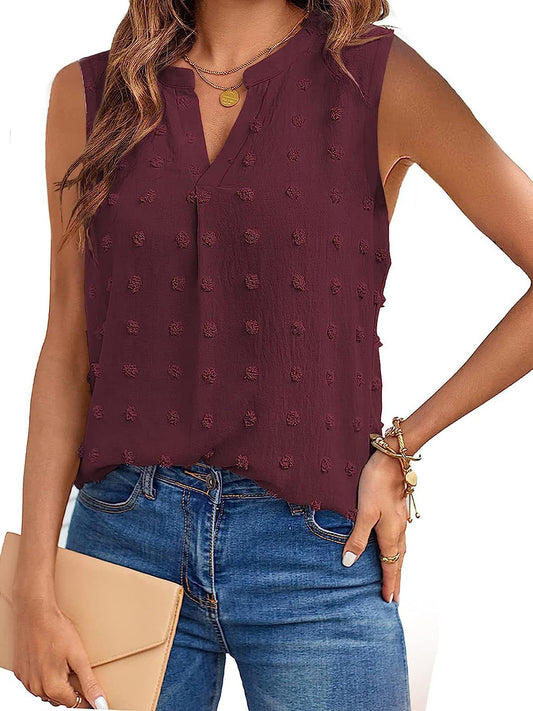 Pre-Order Swiss Dot Notched Tank