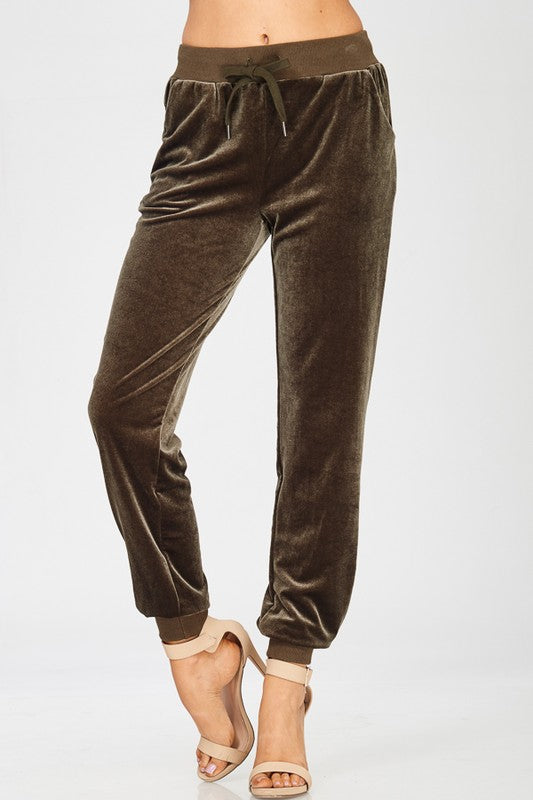 Velvet Joggers Pants With Pockets!
