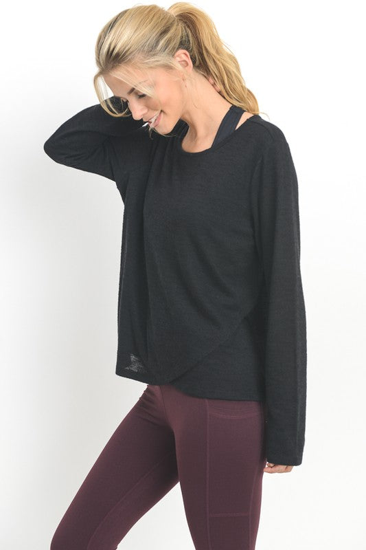 Pullover With A Layered Hem!
