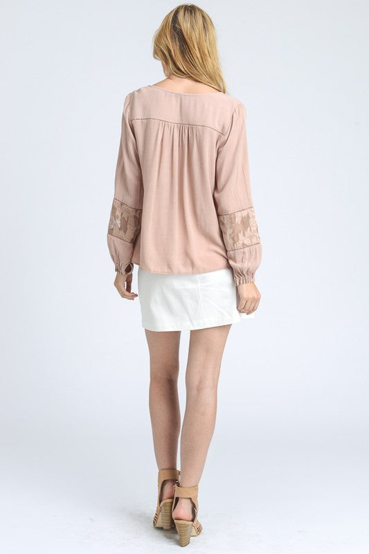 Blouse With Lace Detail