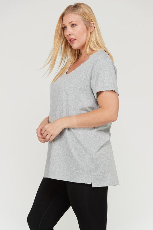 Two - Tone V-Neckline Top!