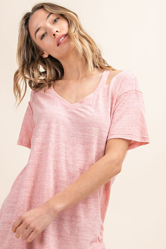 Tri-Blend Cutout Top!