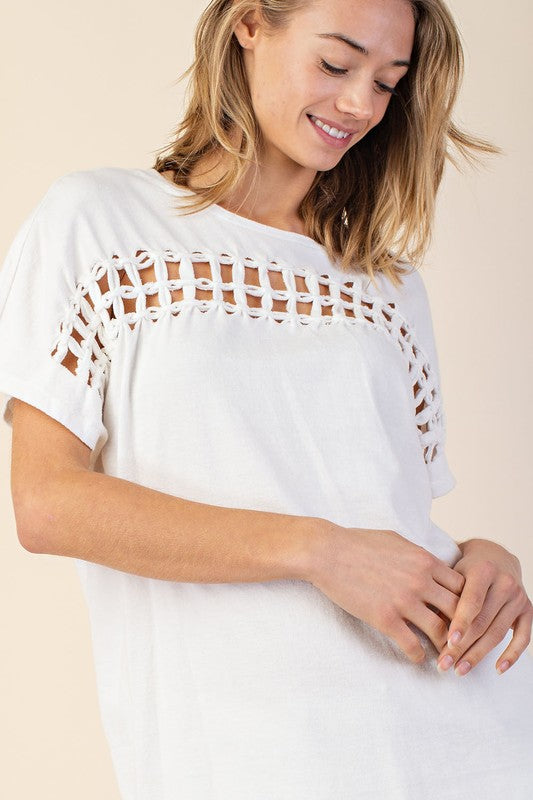 Terry Braid Cut-Out Top!