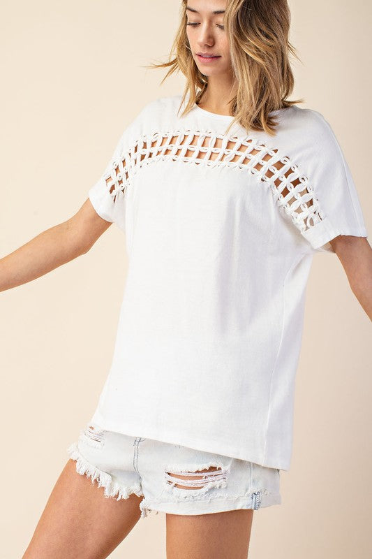 Terry Braid Cut-Out Top!