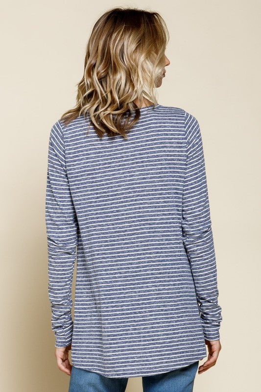 Triblend Striped Long Sleeve Top!