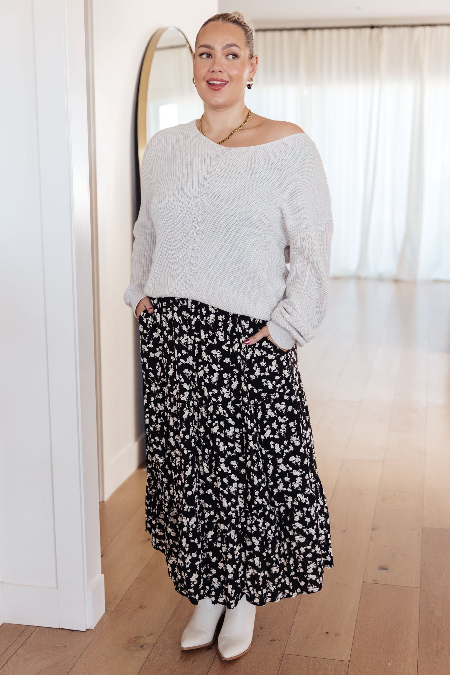 Online Only - Told You So Ribbed Knit V Neck Sweater