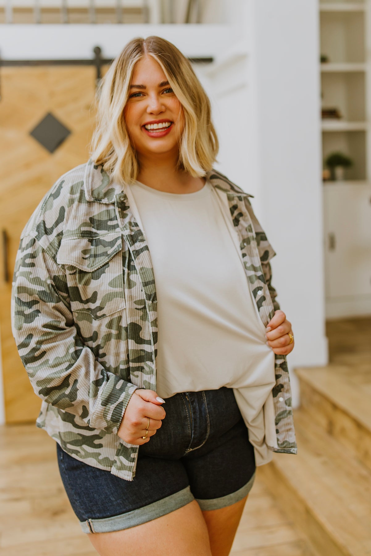 Plus size 2025 camo jacket 4x