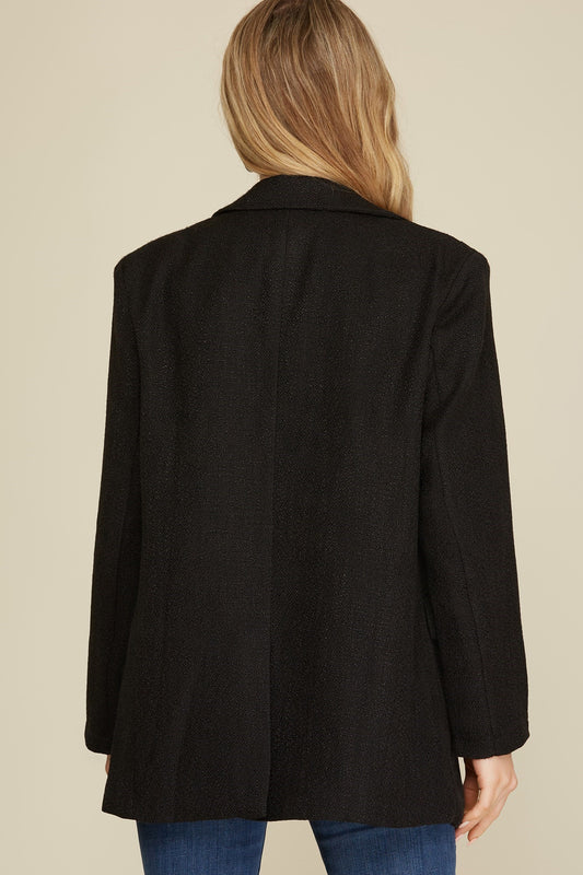 Tweed Jacket With Pocket Detail