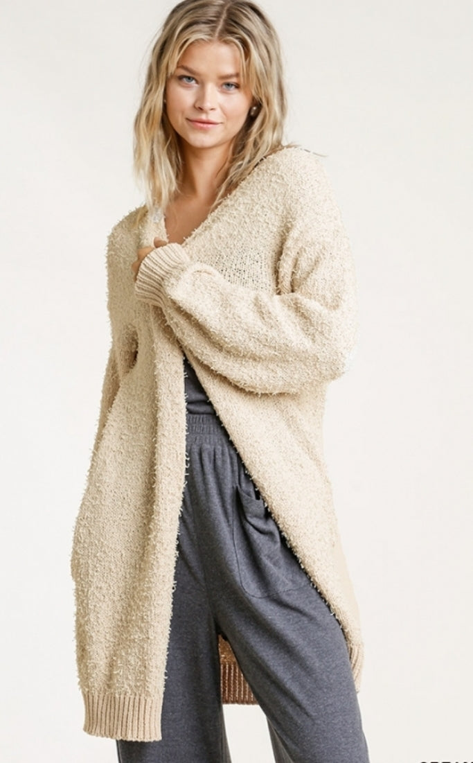 Open Front Cardigan With Pockets!