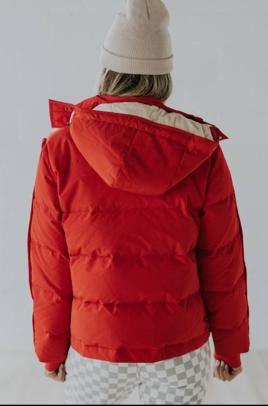 Red Puffer Jacket!